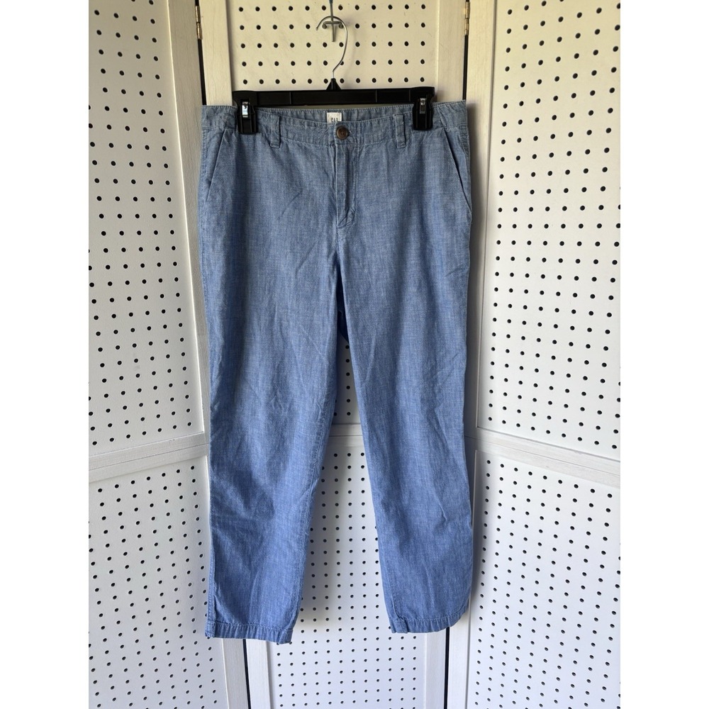 Gap Women's 8 Chambray Blue Lightweight Cotton Pants